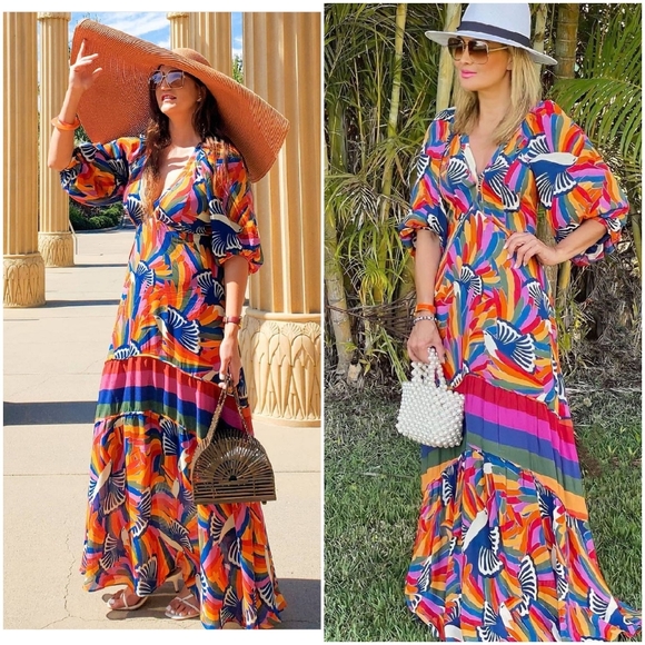 Farm Rio Rainbow Toucan Maxidress - Picture 8 of 8